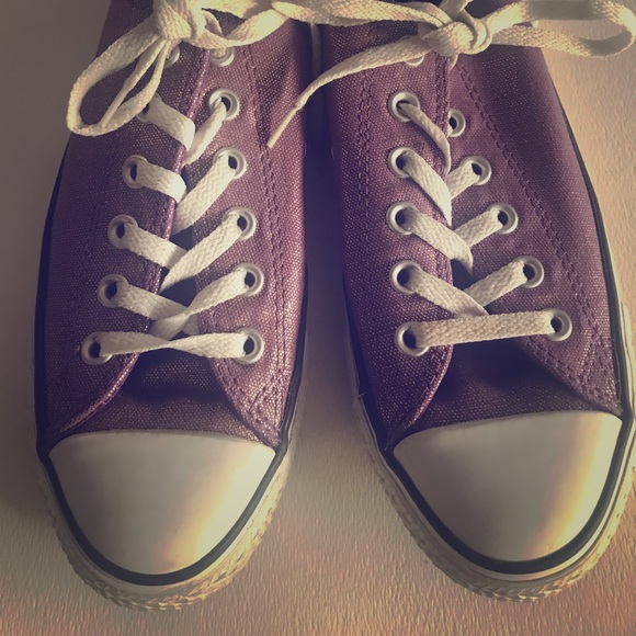 metallic purple converse